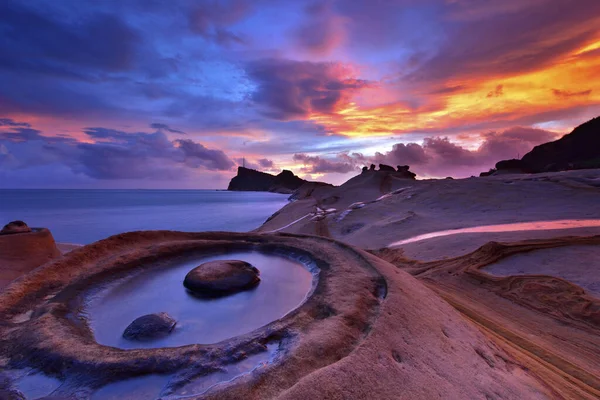 Sea Candles Yehliu Geopark New Taipei City Taiwan — Stock Photo, Image