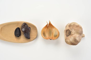 Siyah sarımsaklı Tayvan, yakın çekim.