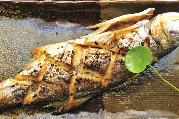 Pieczona Ryba Tajwan Zbliżenie Smaczne Jedzenie — Zdjęcie stockowe