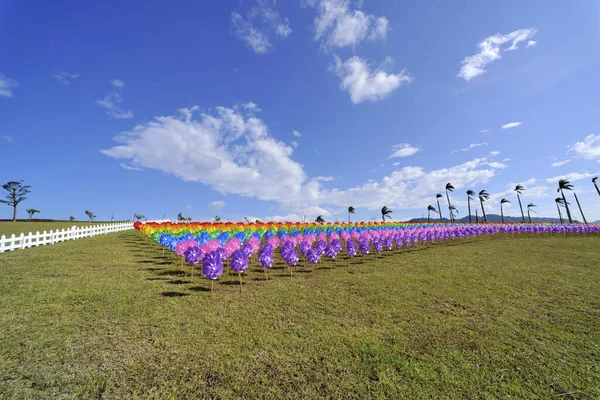 Colorful Pinwheel Sanying Art Village Taiwan — Stock Photo, Image