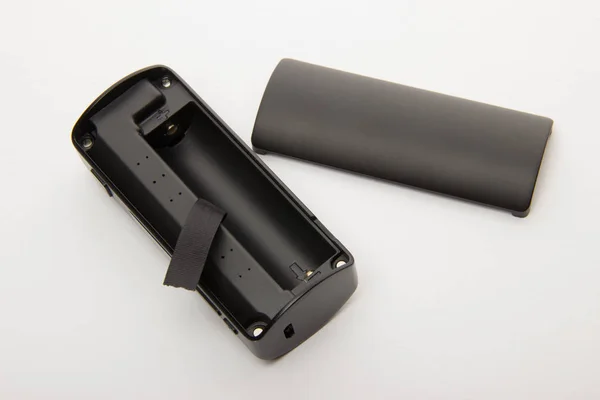 Демонтажные части электронной сигареты черный и стальной коль — стоковое фото