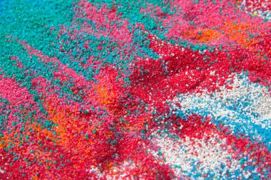 Arka planı renkli kum portre