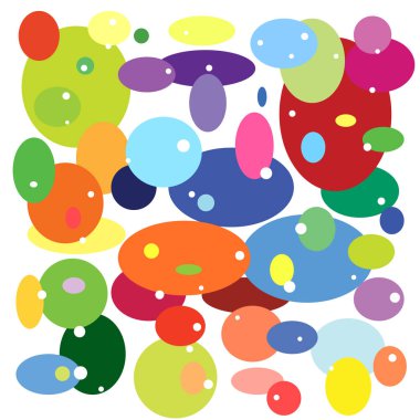 Bir arka plan üzerinde kaotik çok renkli daireler