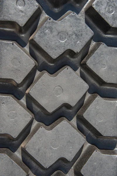 Padrão de piso de pneu de borracha preta close-up — Fotografia de Stock