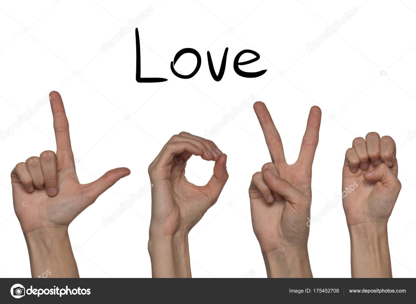 A Word Of Love Shown By Hands On An Alphabet For The Deaf Mute O Stock Photo By C Vox19 175452708