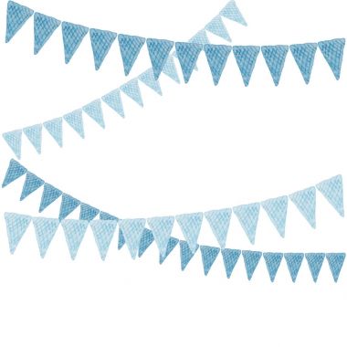 Güzel ve neşeli bayrak veya sulu boya o boyalı flamalar