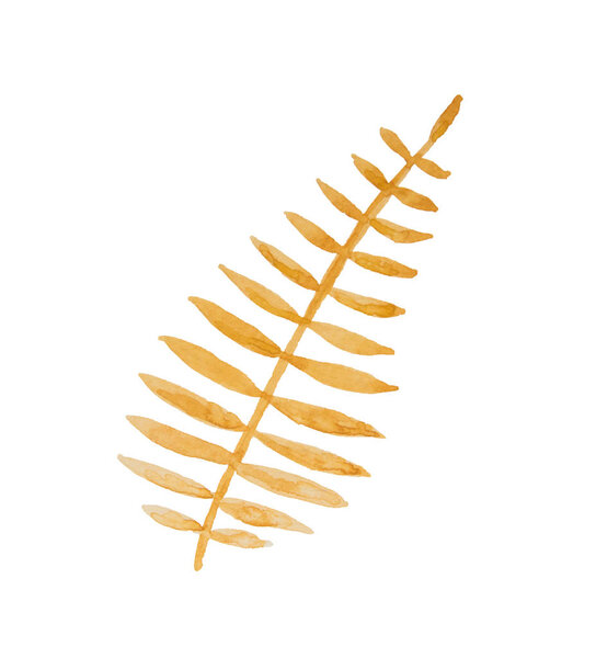 Красивый абстрактный оранжевый и желтый лист, окрашенный водяным коло
