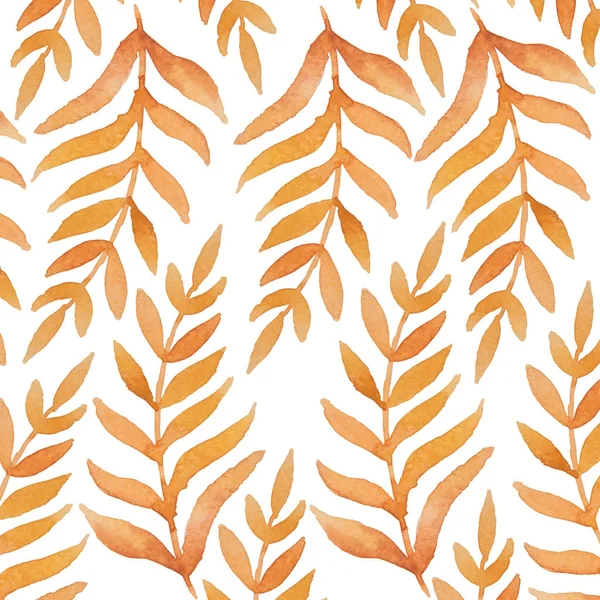 Beautiful abstract orange leaves painted watercolor isolated on — Stock Photo, Image