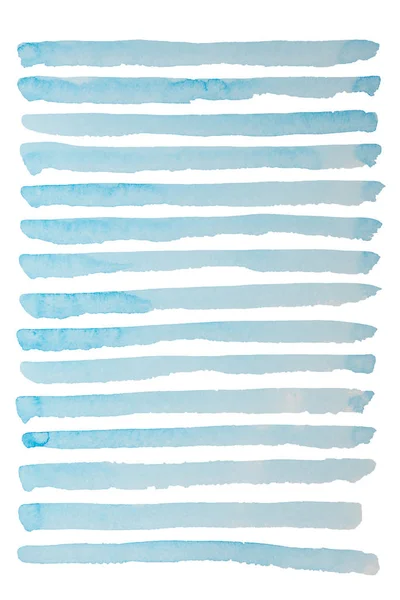 Různé pruhy jako mořské vlny maloval v Akvarel na za mák — Stock fotografie