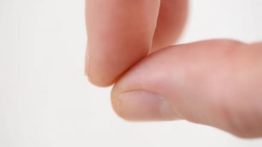 Fideler için biber tohumu. Beyaz arka planda yakın plan.