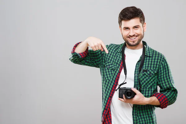 Man pointing at camera — Stock Photo, Image