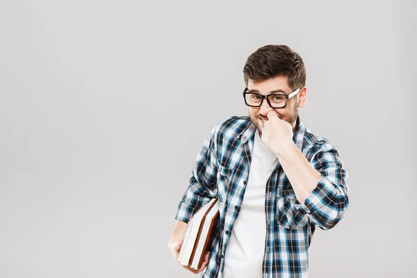 Joven con libros —  Fotos de Stock