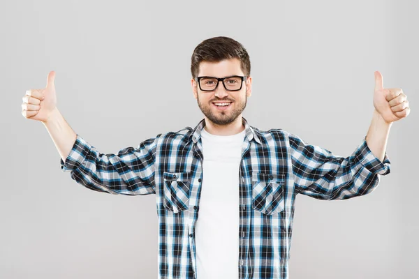 Man showing thumbs-up — Stock Photo, Image