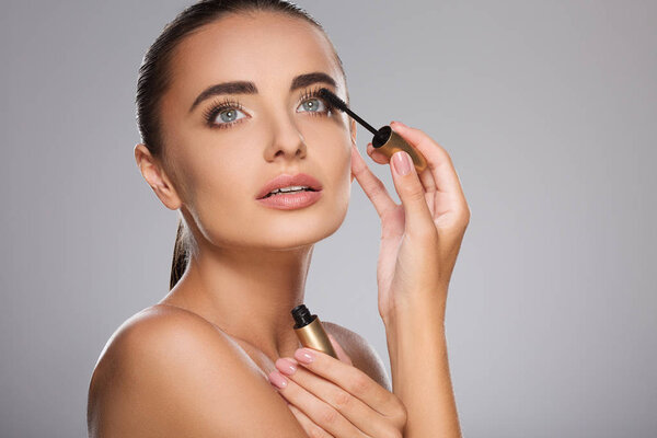 Gorgeous girl posing with mascara