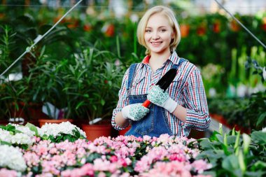 kadın Çiçekçi Çiçek Bakımı   