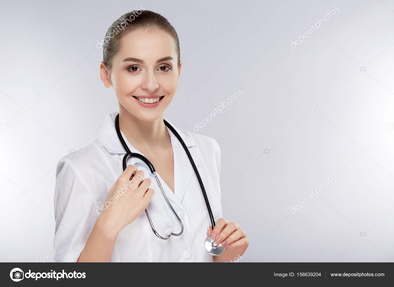 Beautiful Female Doctor With Stethoscope Royalty Free Photo Stock Image By C Velesstudio 156639204
