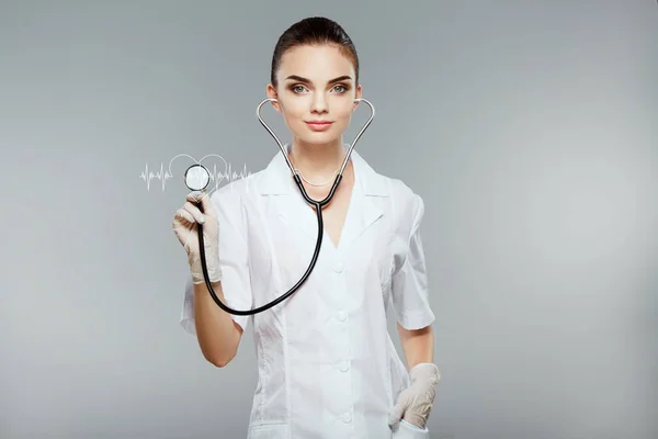 Médico de uniforme médico branco — Fotografia de Stock