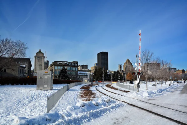 Монреальське Місто Взимку — стокове фото