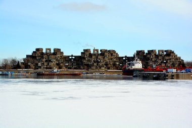 MONTREAL-SEPT. 03: A view of Habitat 67 on Sept 03, 2012 in Montreal, Quebec, CA. Habitat 67 is considered a landmark and one of the most recognizable and significant buildings in Montreal and Canada