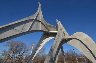 MONTREAL CANADA 05 17: Alexander Calder heykeli L 'Homme French (