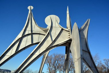 MONTREAL CANADA 05 17: Alexander Calder heykeli L 'Homme French (