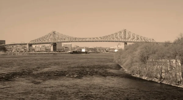 Montreal Stad Winter Tijd — Stockfoto