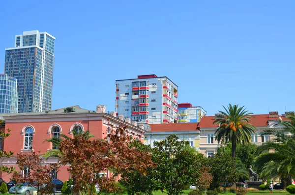 Batumi Georgia 2019 Színes Apartmanok Épület Batumi Fővárosa Adjara Autonóm — Stock Fotó