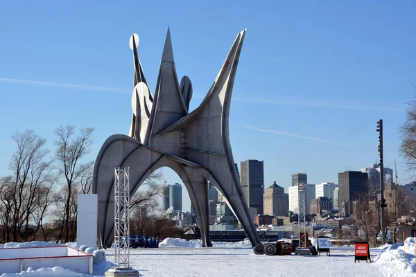 Montreal Canada Escultura Alexander Calder Homme Francés Significa Hombre Una — Foto de Stock