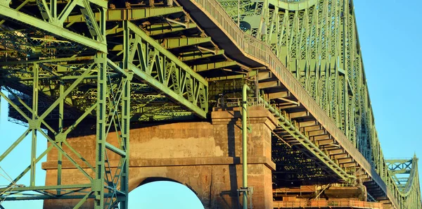 Montreal Canada 2019 Most Jacques Cartier Jest Stalowym Mostem Kratownicowym — Zdjęcie stockowe