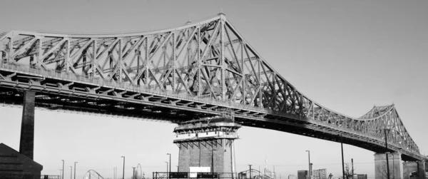 Montreal Canada 2019 Jacques Cartier Bridge Steel Truss Cantilever Bridge — Stock Fotó