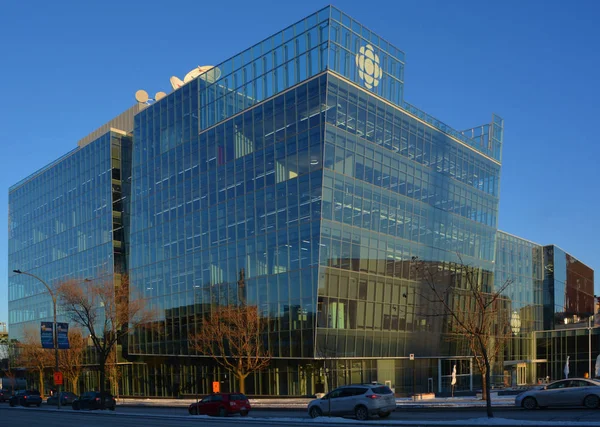 Montreal Canada12 2019 Construção Centro Criativo Para Mídia Língua Francesa — Fotografia de Stock