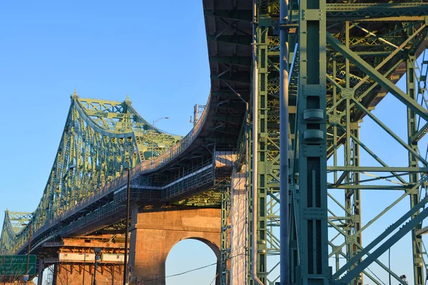 Montreal Canada 2019 Puente Jacques Cartier Puente Voladizo Armadura Acero — Foto de Stock