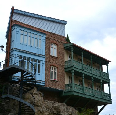 TBILISI GEORGIA 09 08: 19: Gulo termal spa in Abanotubani (kelimenin tam anlamıyla 
