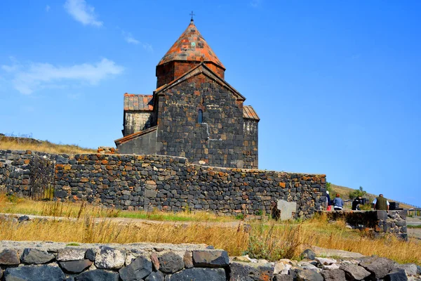 Sevan Armenia 2019 Sevanavank Complesso Monastico Situato Una Penisola Sulla — Foto Stock