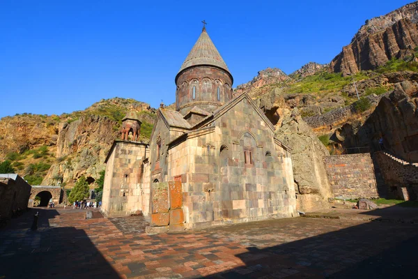 Kotayk Armenia Geghard Medieval Monastery Kotayk Province Armenia Carved Out — Stock Photo, Image