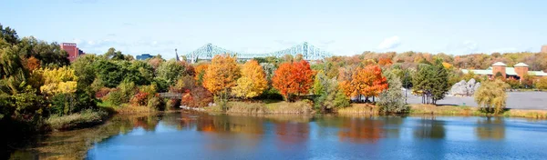 Piękny Jesienny Park Montrealu Kanada — Zdjęcie stockowe