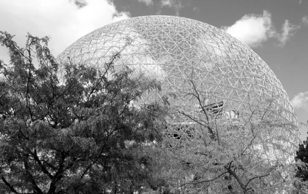 Montreal Quebec Canada 2010 Outono Cúpula Geodésica Chamada Biosfera Montreal — Fotografia de Stock