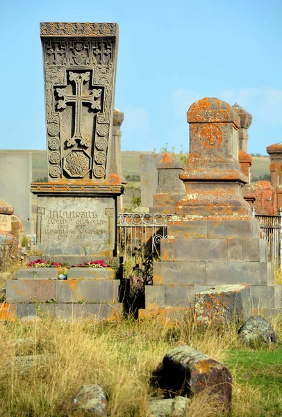 Noraduz Armenia Noraduz Famoso Por Sus Grandes Khachkars Cruces Piedras — Foto de Stock