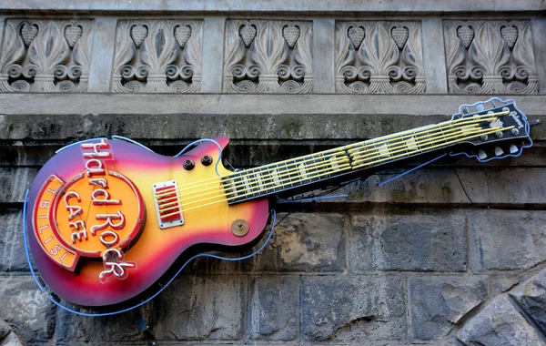 Guitarra Eléctrica Pared Hard Rock Café —  Fotos de Stock