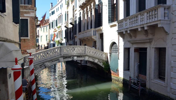 Venice Itália Abril Vista Sobre Arquitetura Cênica Longo Canal Rio — Fotografia de Stock