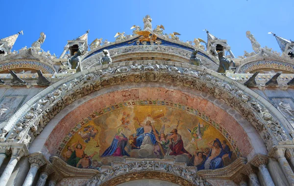 Włochy Wenecja Lipca 2017 Widok Bazylikę Marka Basilica San Marco — Zdjęcie stockowe