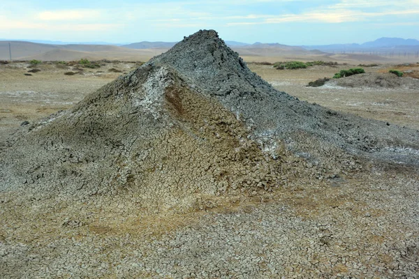 Landskap Området Qobustan Nationalpark Azerbajdzjan Ökenlandskap Och Toppar Lera Vulkaner — Stockfoto