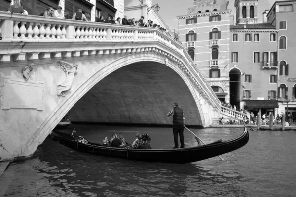 Шибеницю Курва Чорно Біле Фото Великого Каналу Гондол — стокове фото