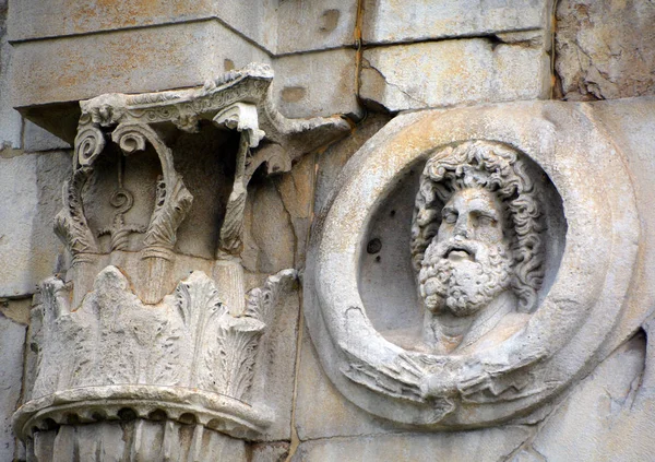 Detail Der Fassade Der Kathedrale Von George Der Stadt Barcelona — Stockfoto