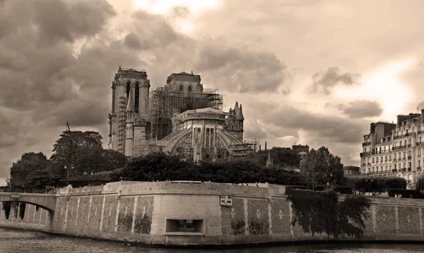 Catedral Notre Dame París Una Catedral Católica Gótica Más Famosa — Foto de Stock