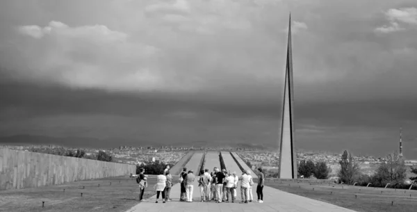 Armenie Eerevan Spire Tsitsernakaberd Complexe Commémoratif Génocide Arménien Est Mémorial — Photo