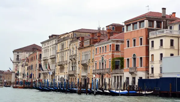 Vista Clássica Veneza Com Grande Canal Edifícios Antigos — Fotografia de Stock