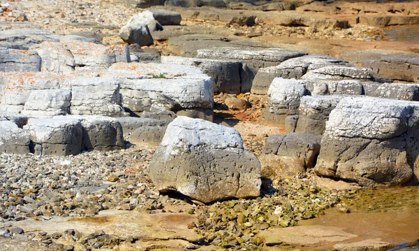 Antiga Parede Pedra Grega Peru Pamukkale — Fotografia de Stock
