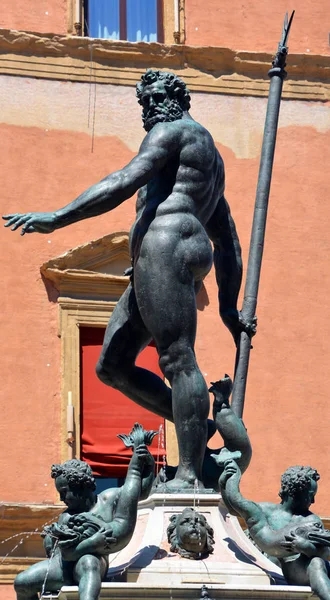 Estátua Netuno Cidade Europeia — Fotografia de Stock