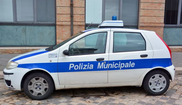 Politieauto Straat — Stockfoto